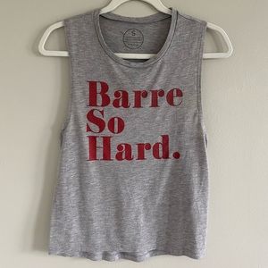 Gray Barre So Hard Tank Top - size small